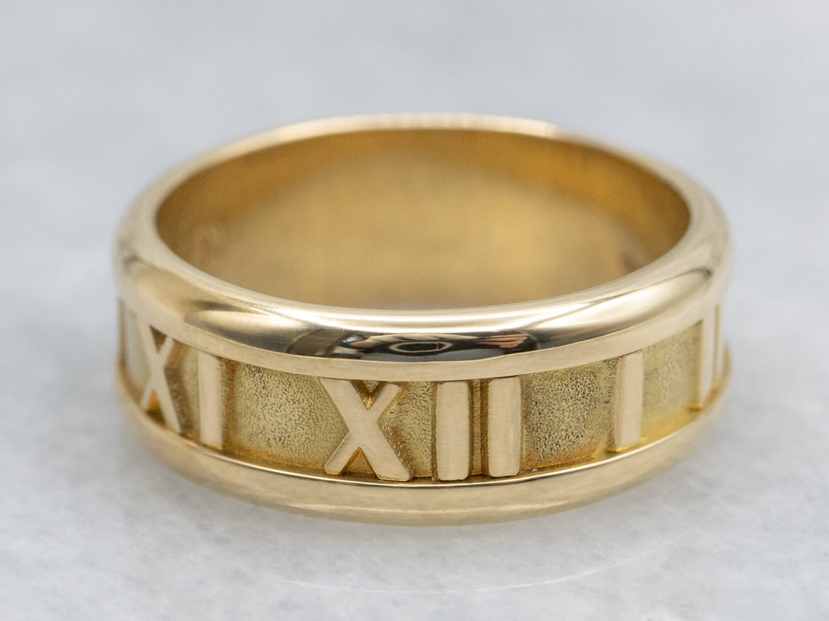 Tiffany &amp; Co. 1995 Atlas Roman Numeral Pattern Band