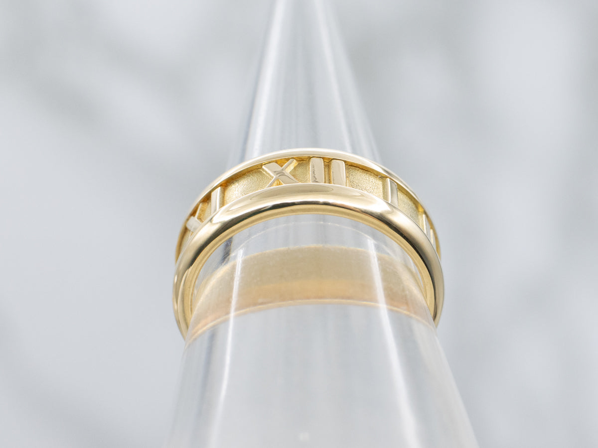 Tiffany & Co. 1995 Atlas Roman Numeral Pattern Band