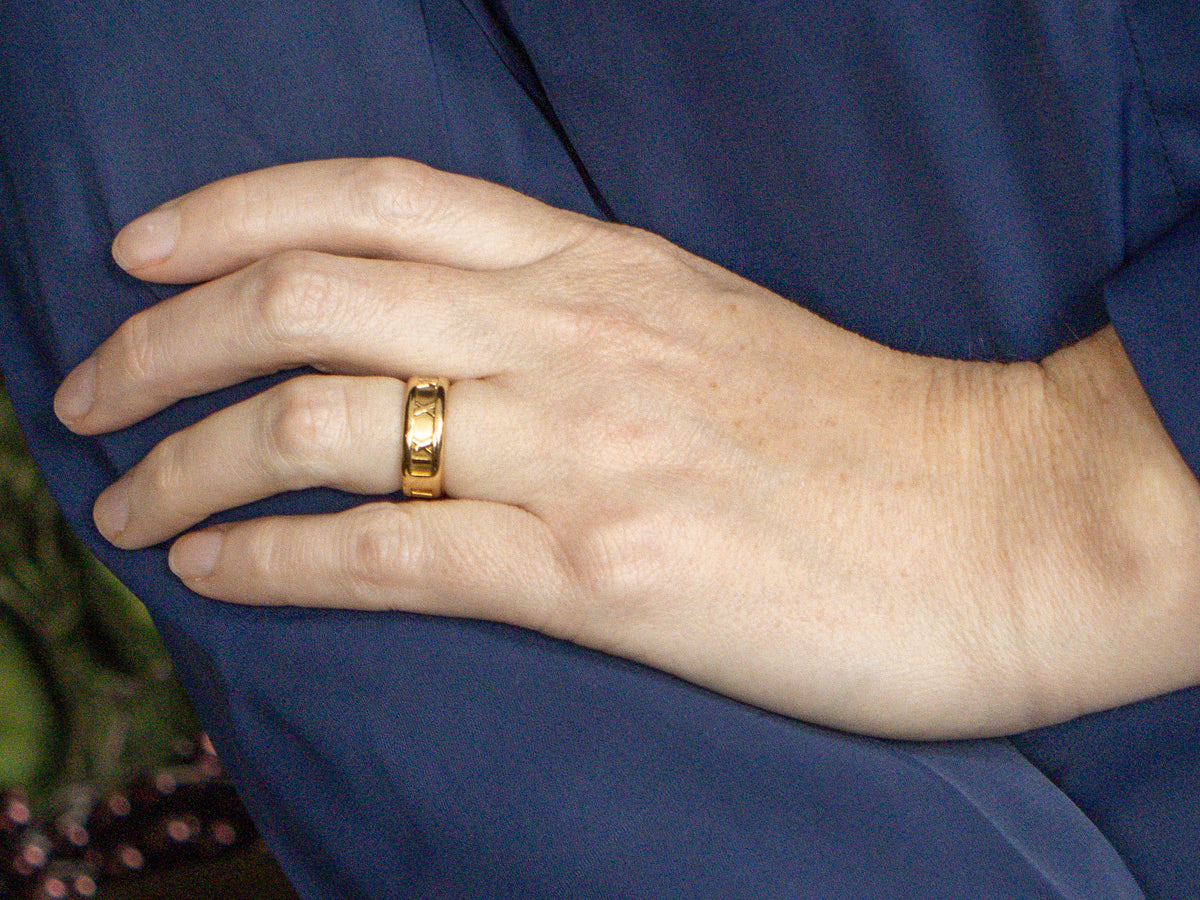 Tiffany & Co. 1995 Atlas Roman Numeral Pattern Band