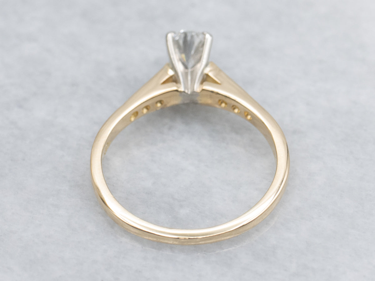 Oval-Cut Diamond in Vintage Jabel Solitaire Setting