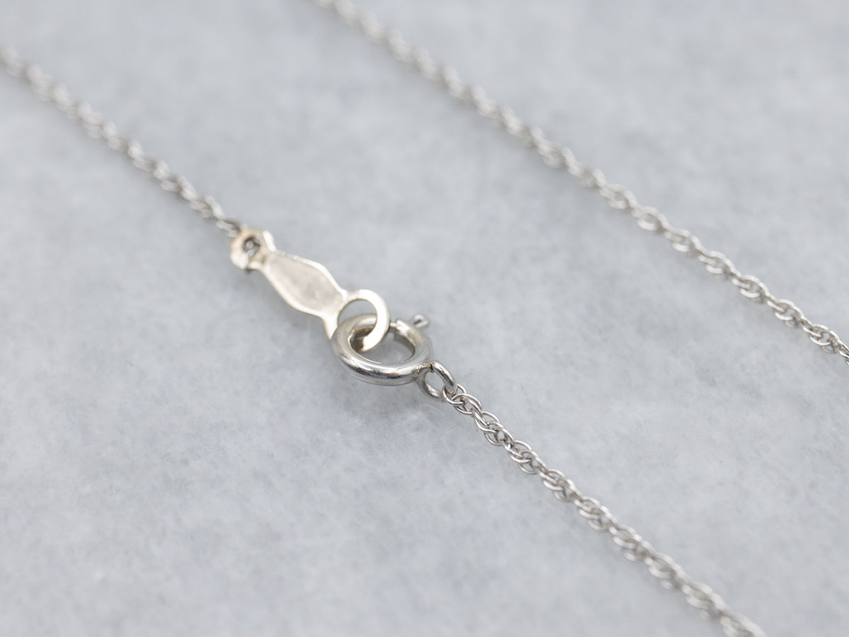 Delicate White Gold Rope Chain with Spring Ring Clasp