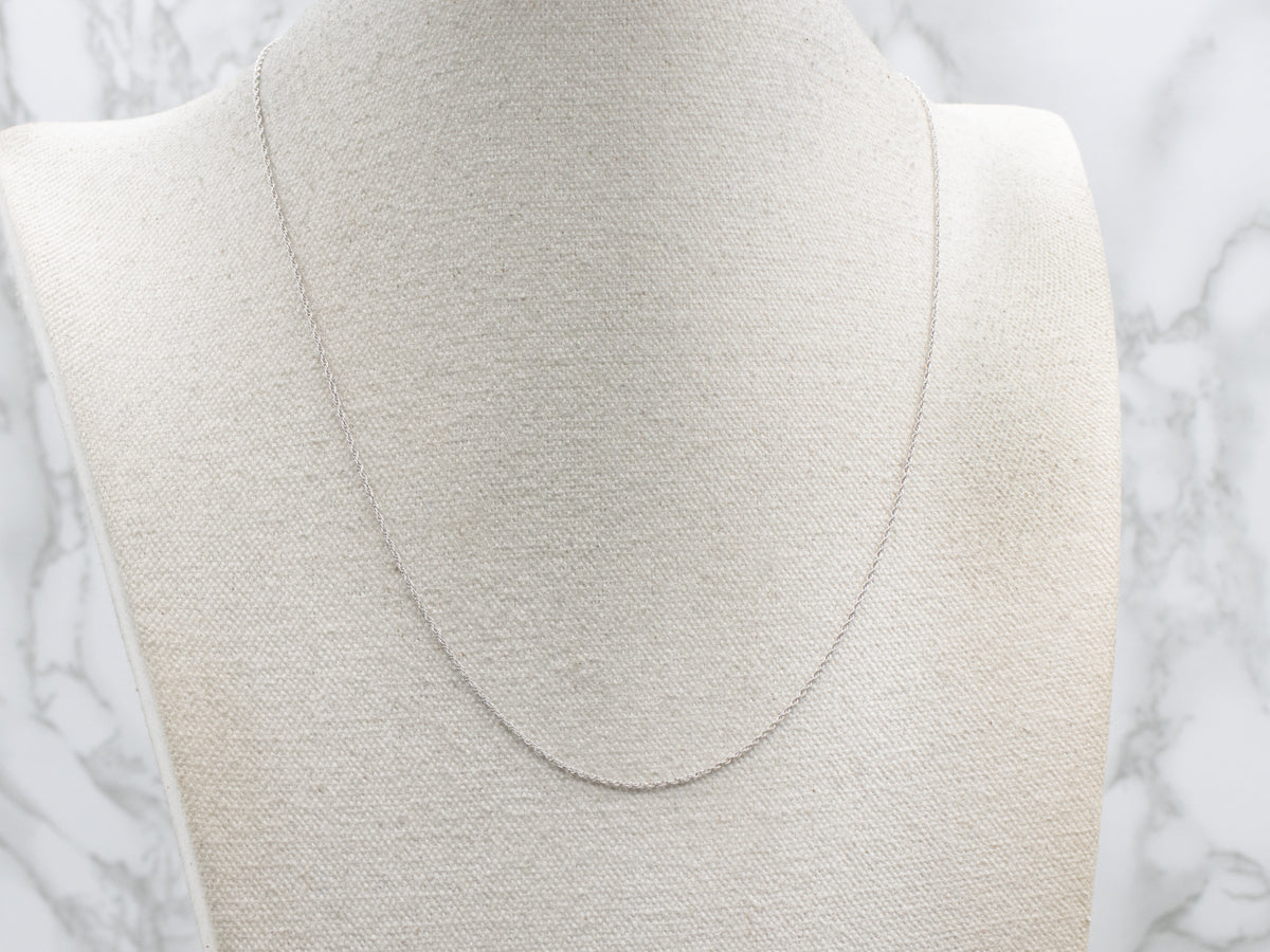 Delicate White Gold Rope Chain with Spring Ring Clasp