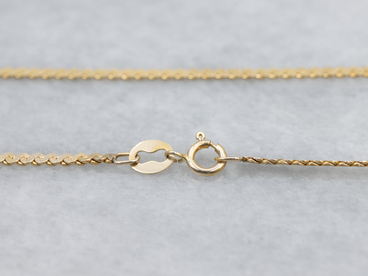 14K Yellow Gold Serpentine Chain