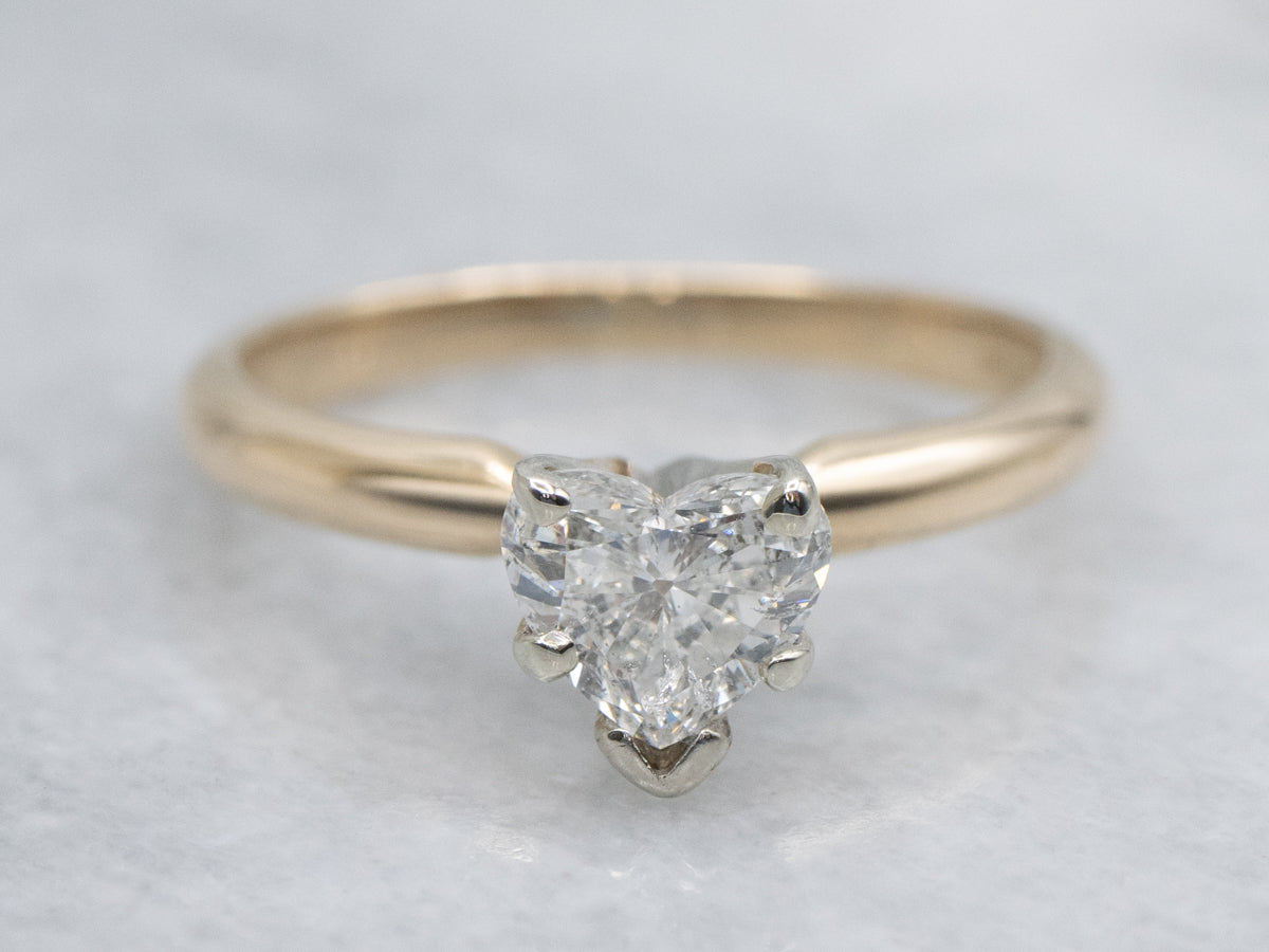 Sweetheart Cut Diamond Solitaire Engagement Ring