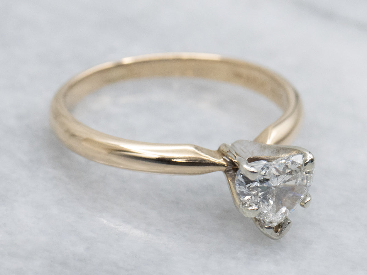 Sweetheart Cut Diamond Solitaire Engagement Ring