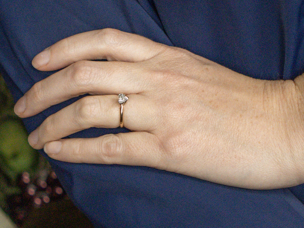 Sweetheart Cut Diamond Solitaire Engagement Ring