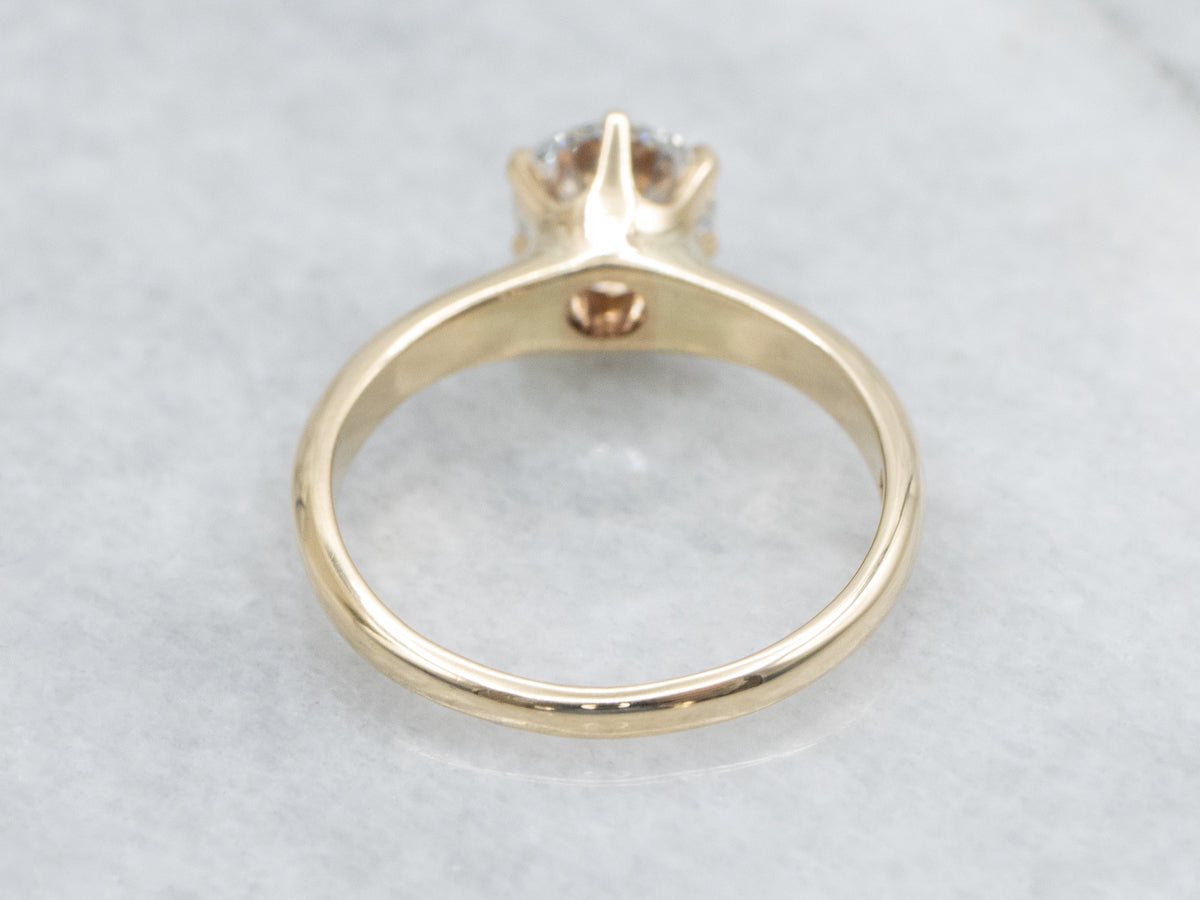 Classic Six-Prong Diamond Solitaire Engagement Ring