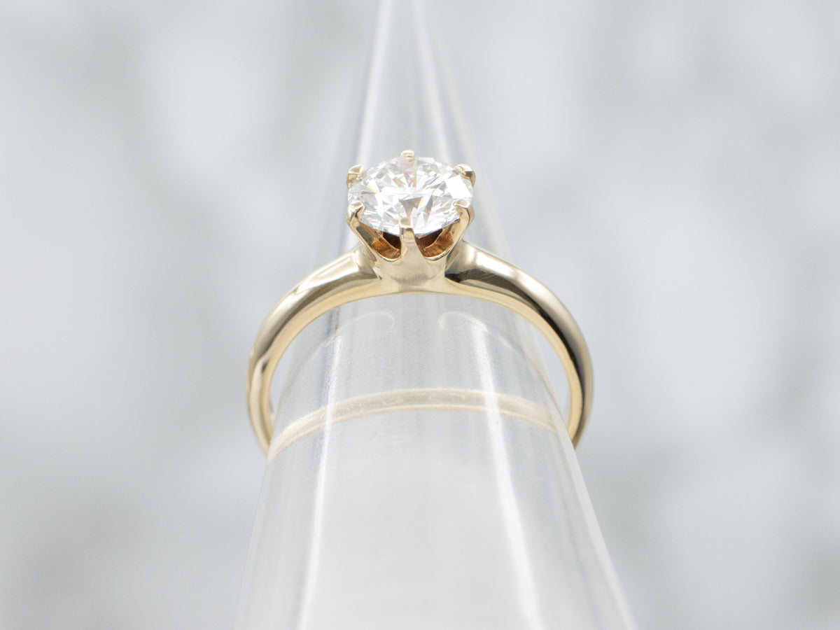 Classic Six-Prong Diamond Solitaire Engagement Ring