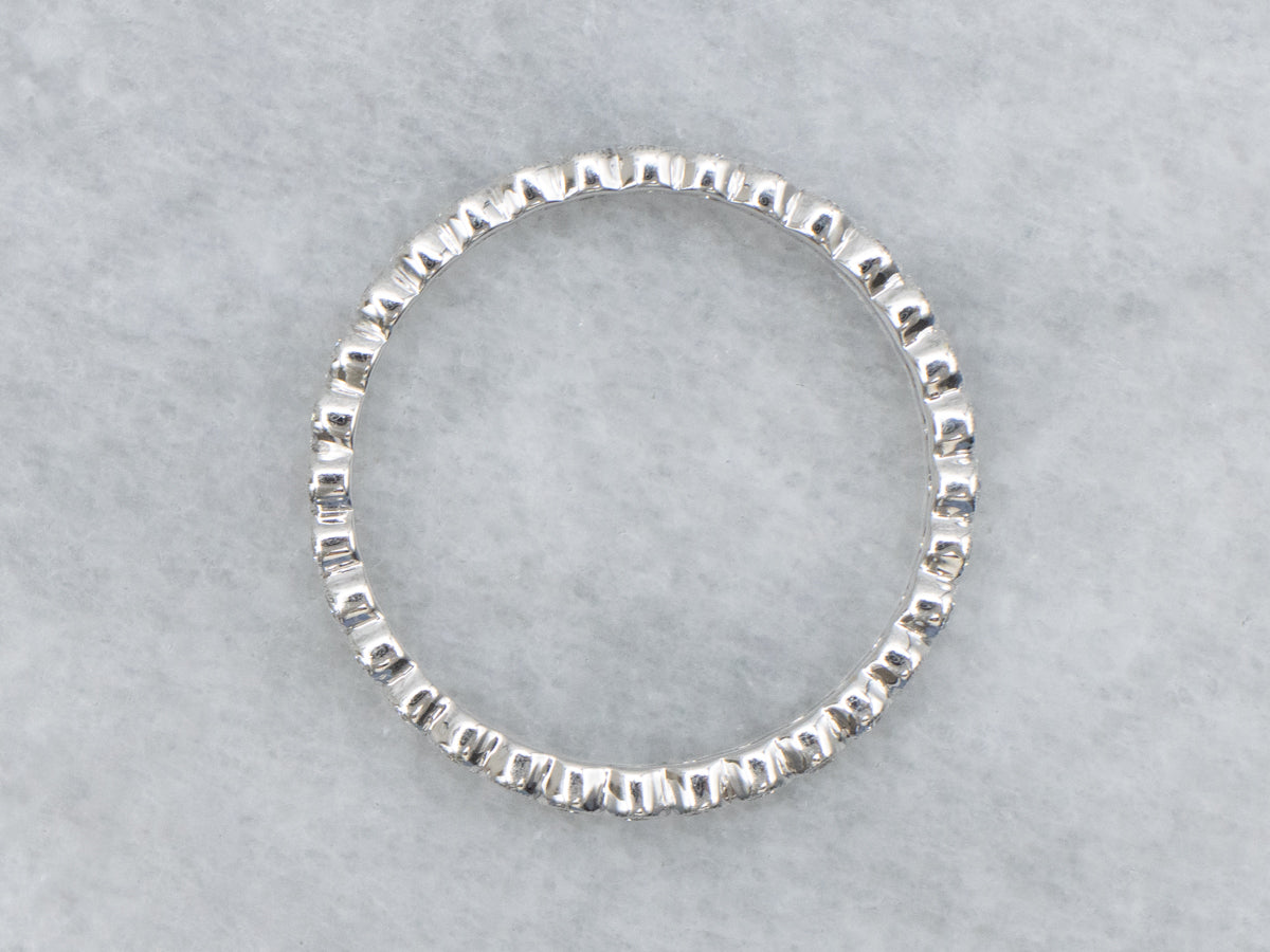 White Gold Bezel-Set Diamond Eternity Band