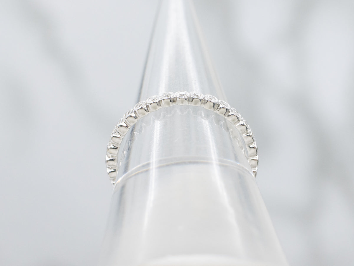 White Gold Bezel-Set Diamond Eternity Band