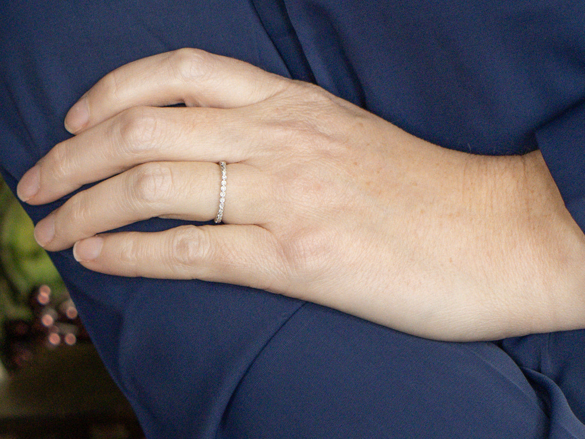 White Gold Bezel-Set Diamond Eternity Band