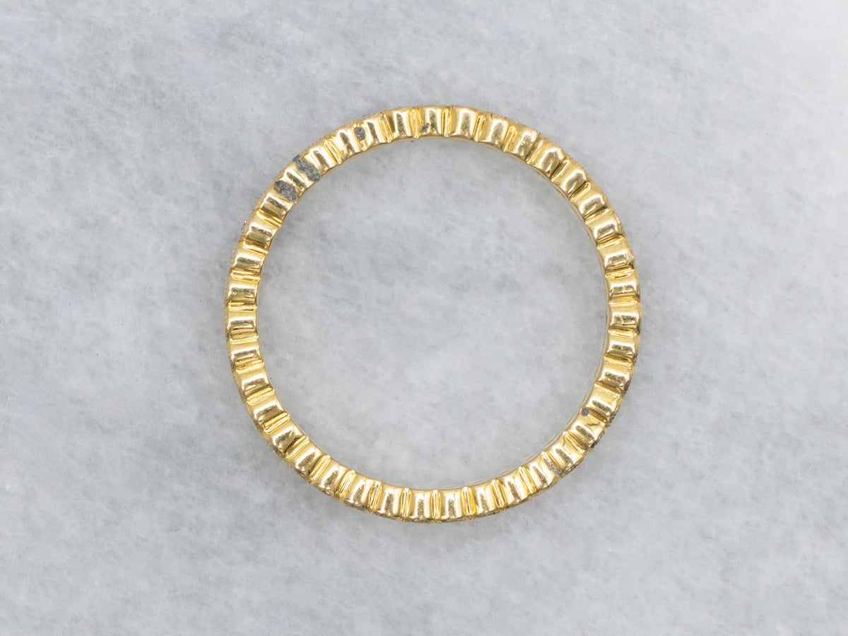 Yellow Gold Bezel-Set Diamond Eternity Band