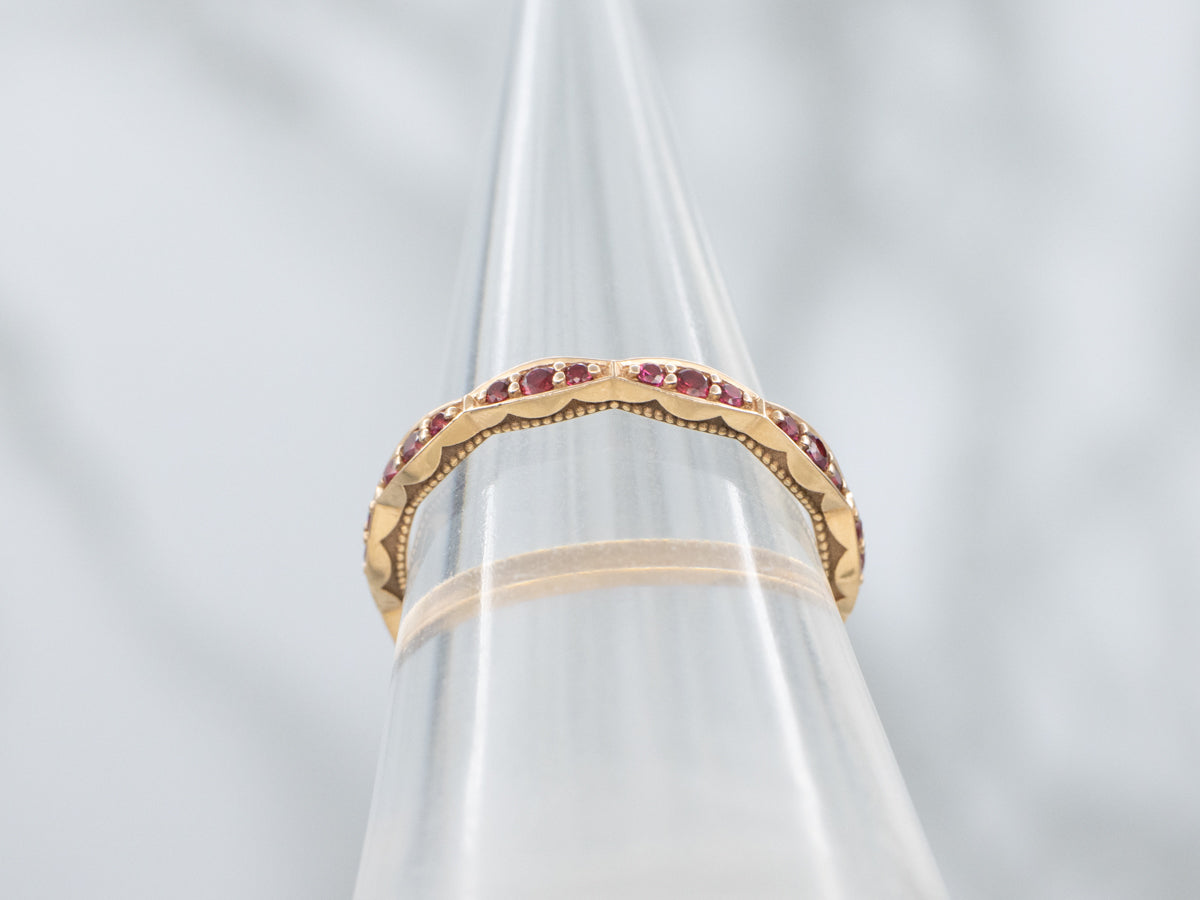 18-Karat Rose Gold and Ruby Tacori Band