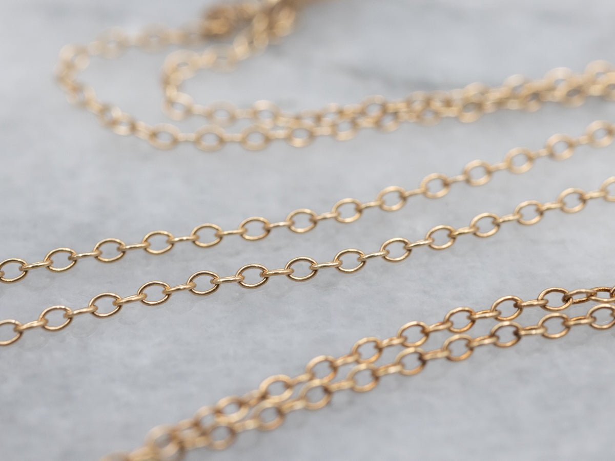 Vintage Engraved Gold Cross Child's Necklace