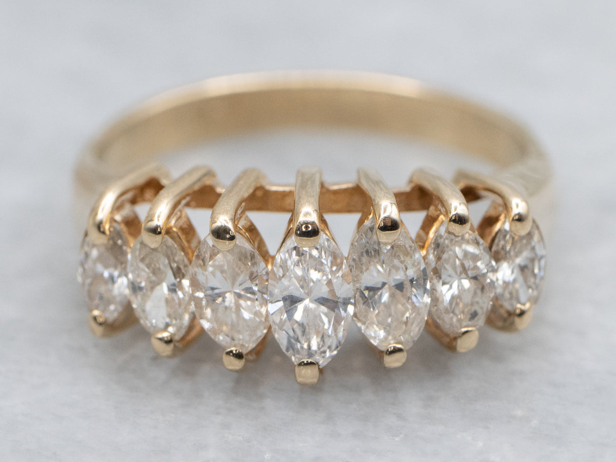 Marquise-Cut Diamond Anniversary Band