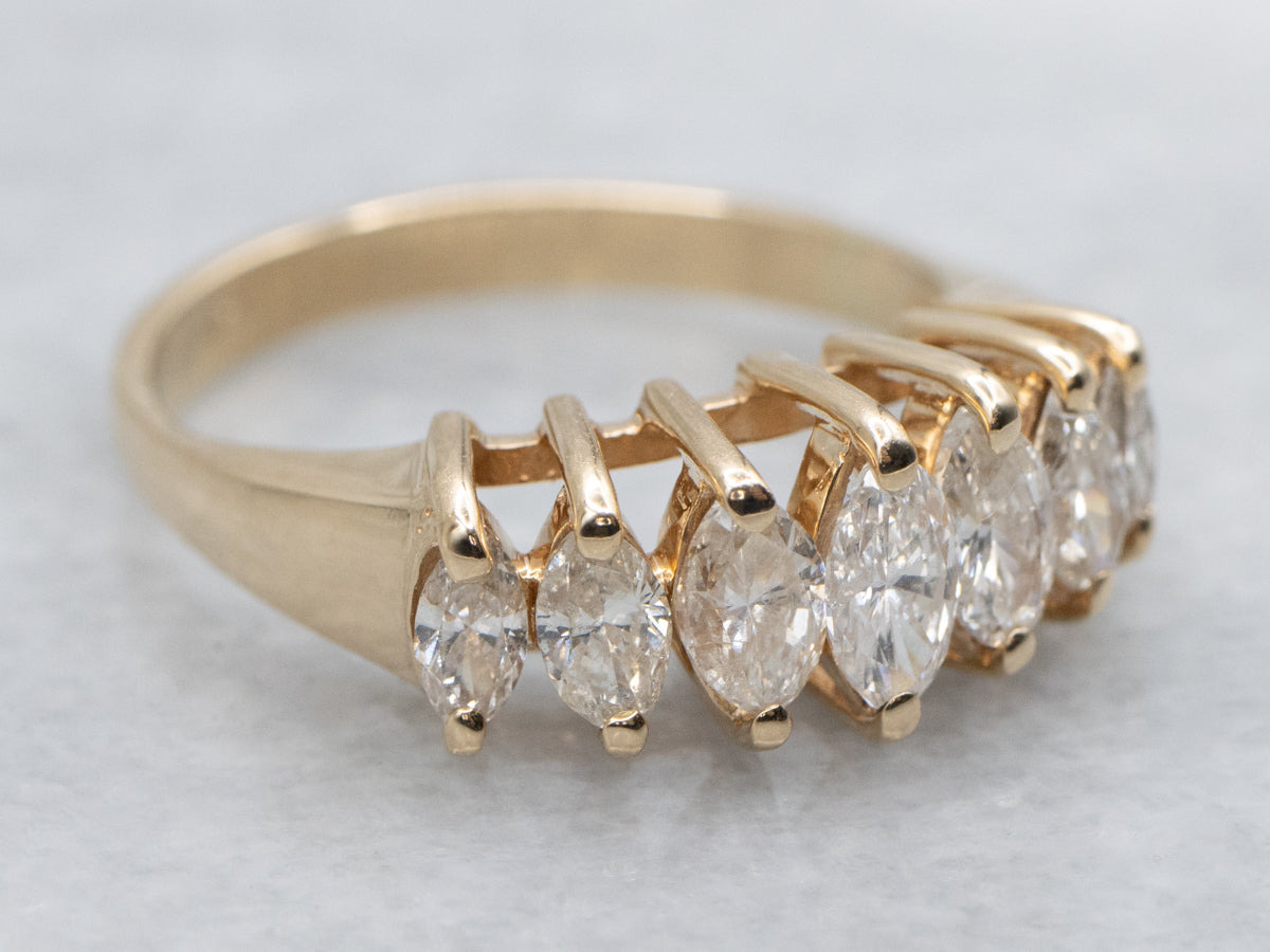 Marquise-Cut Diamond Anniversary Band