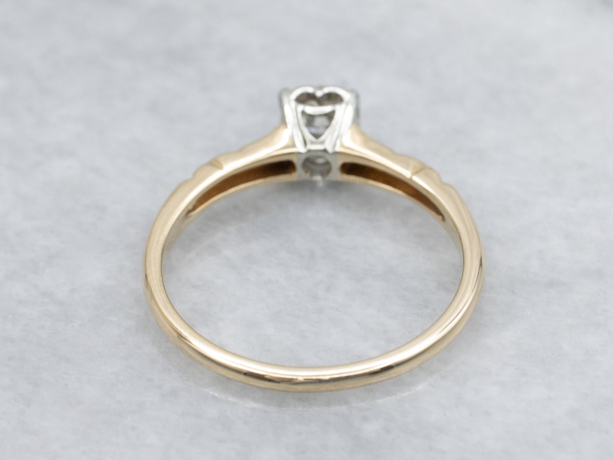 Retro Era Illusion Set Diamond Solitaire Engagement Ring