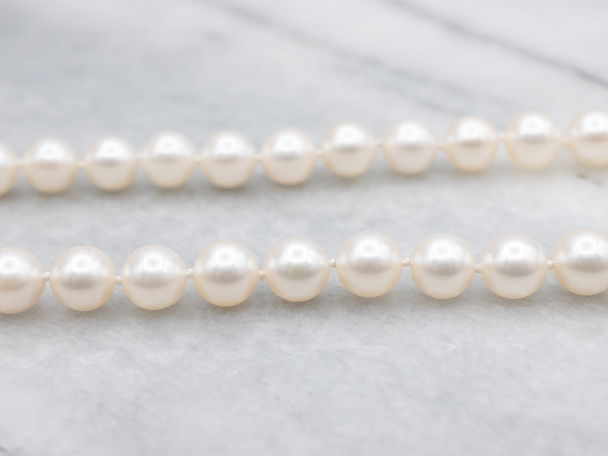 Saltwater Pearl Gold Strand Beaded Necklace