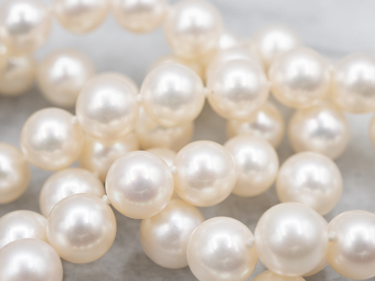 Saltwater Pearl Gold Strand Beaded Necklace