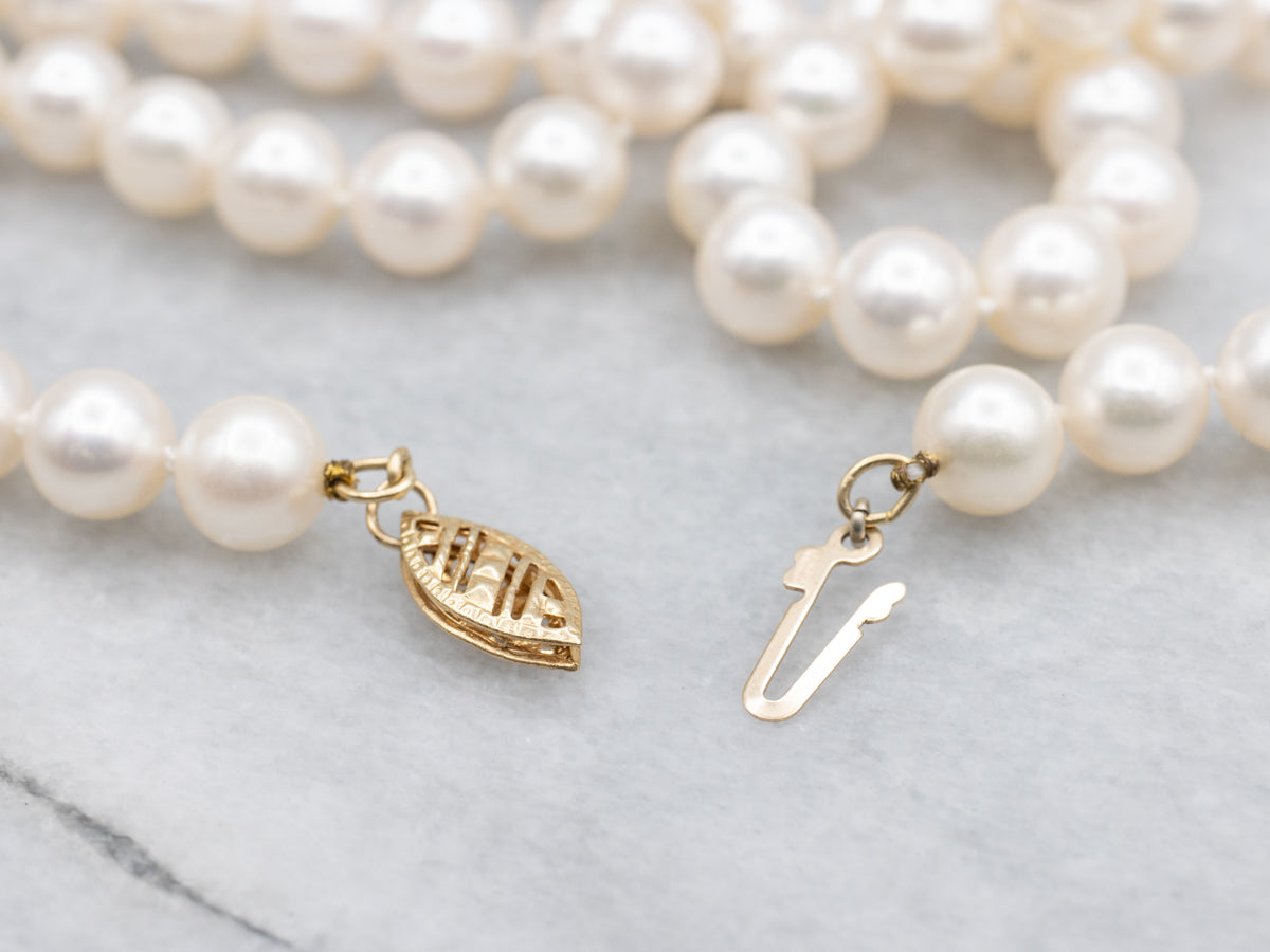 Saltwater Pearl Gold Strand Beaded Necklace