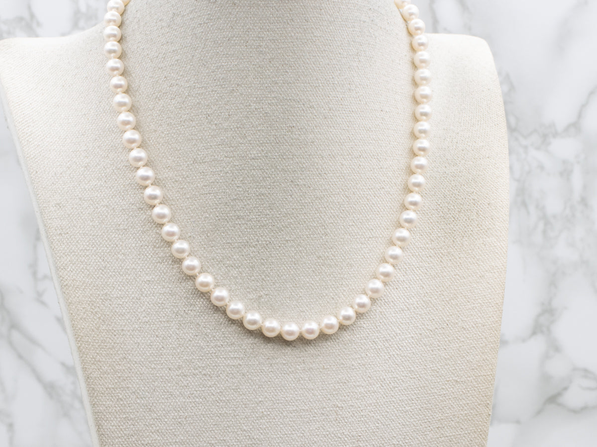 Saltwater Pearl Gold Strand Beaded Necklace