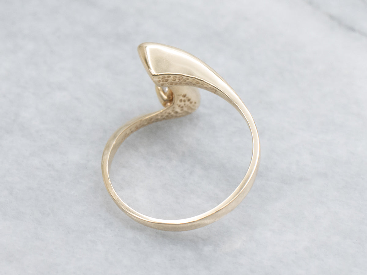 Modernist Gold Diamond Solitaire Ring