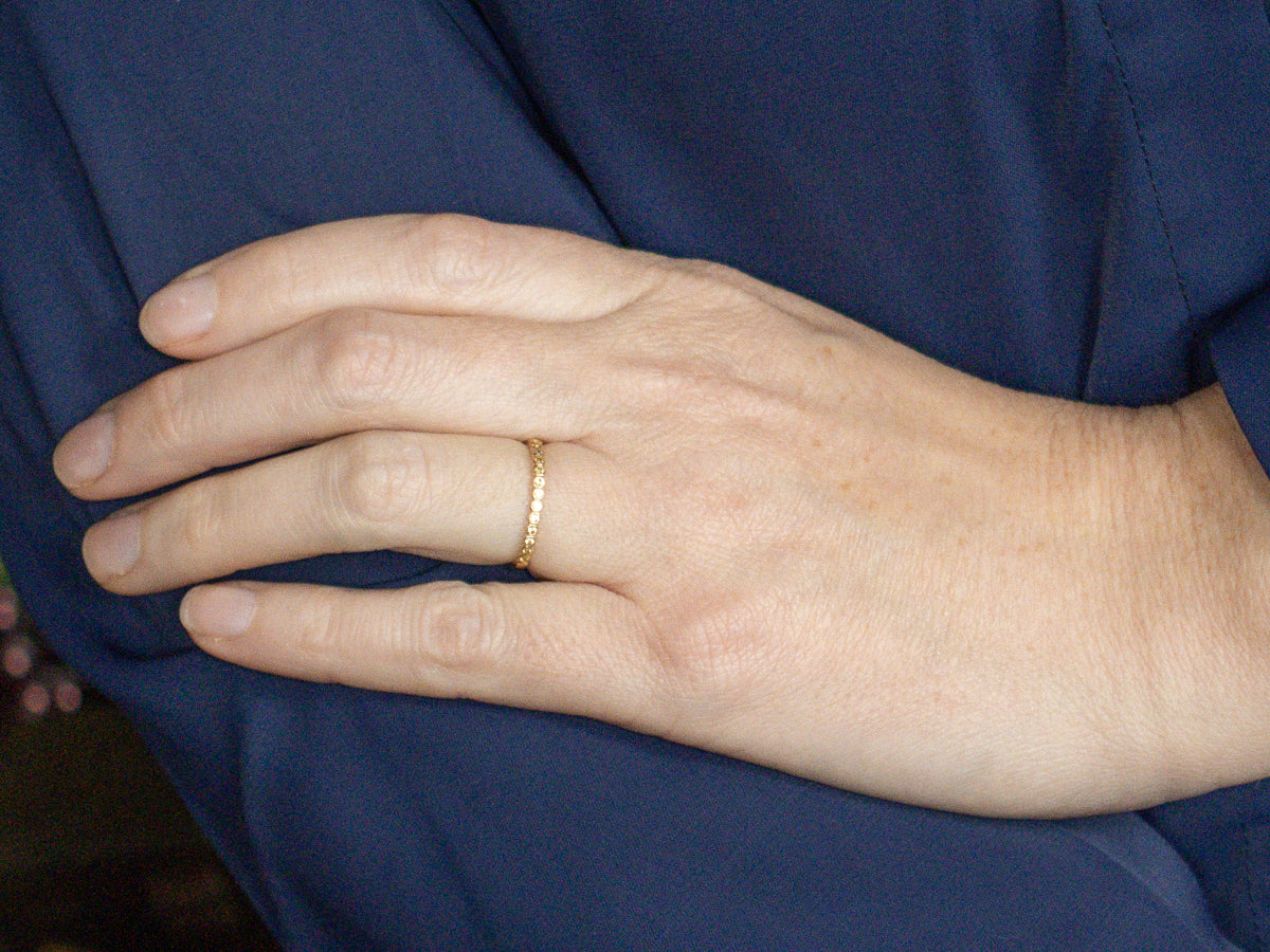 Bezel-Set Yellow Sapphire Gemstone and Gold Band