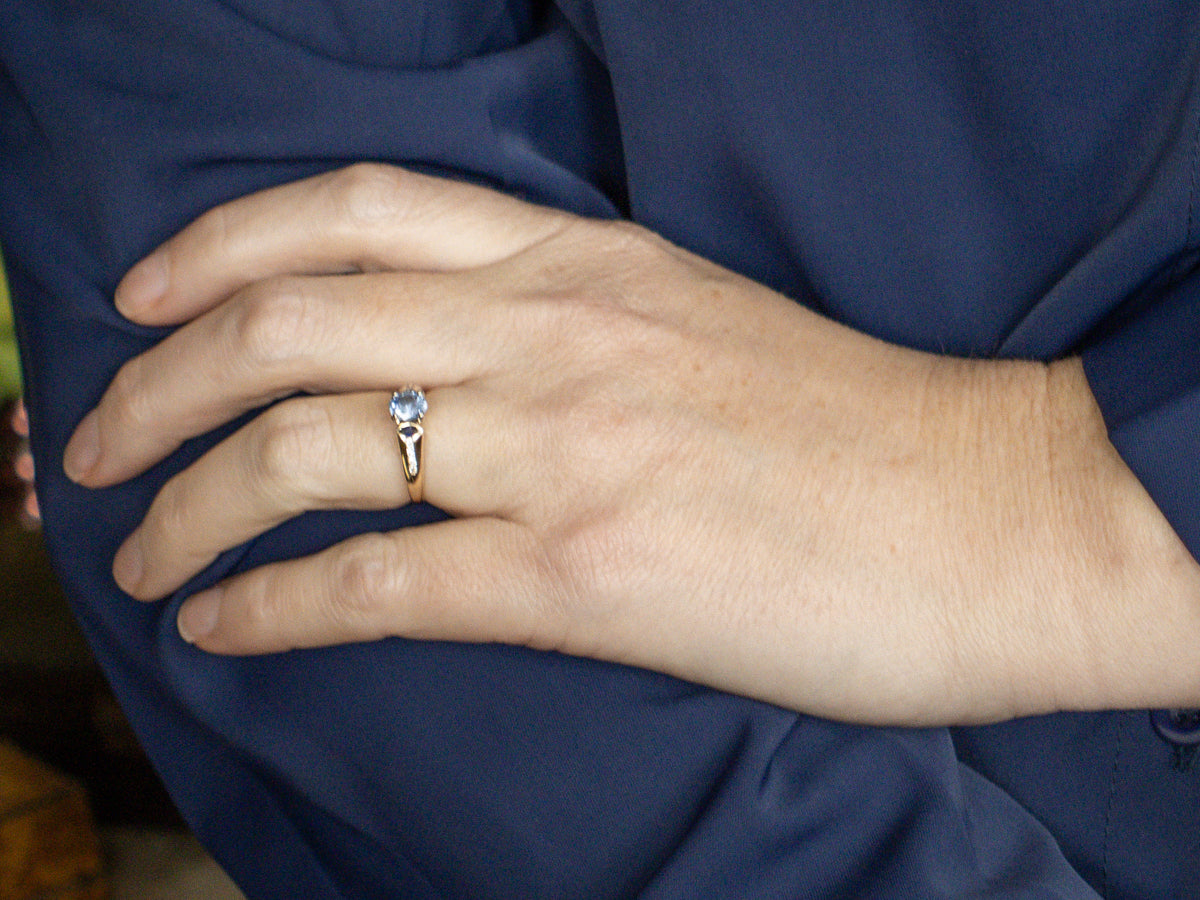 Modern Sapphire and Diamond Channel Set Ring