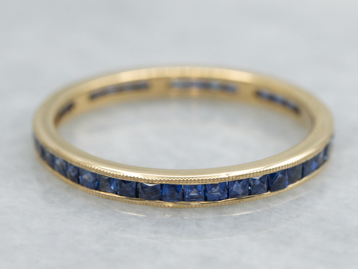 18-Karat Yellow Gold Sapphire Eternity Band