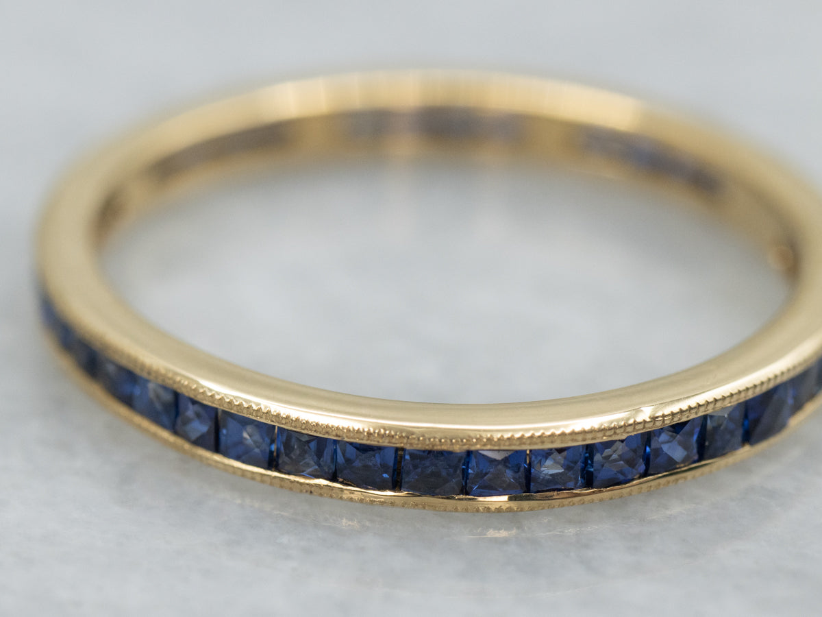 18-Karat Yellow Gold Sapphire Eternity Band