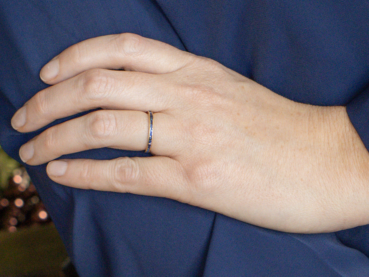 18-Karat Yellow Gold Sapphire Eternity Band