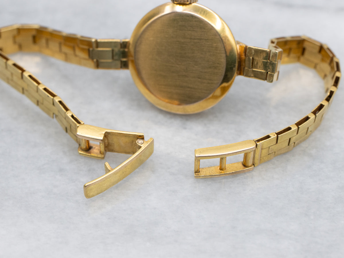 Vintage Omega 18-Karat Yellow Gold Wrist Watch