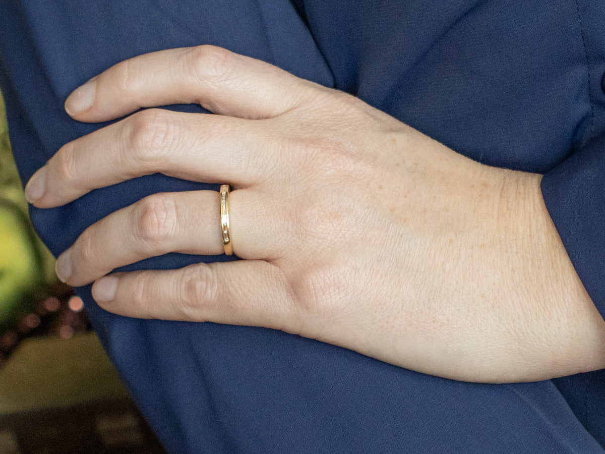 Baguette-Cut Channel-Set Diamond Band