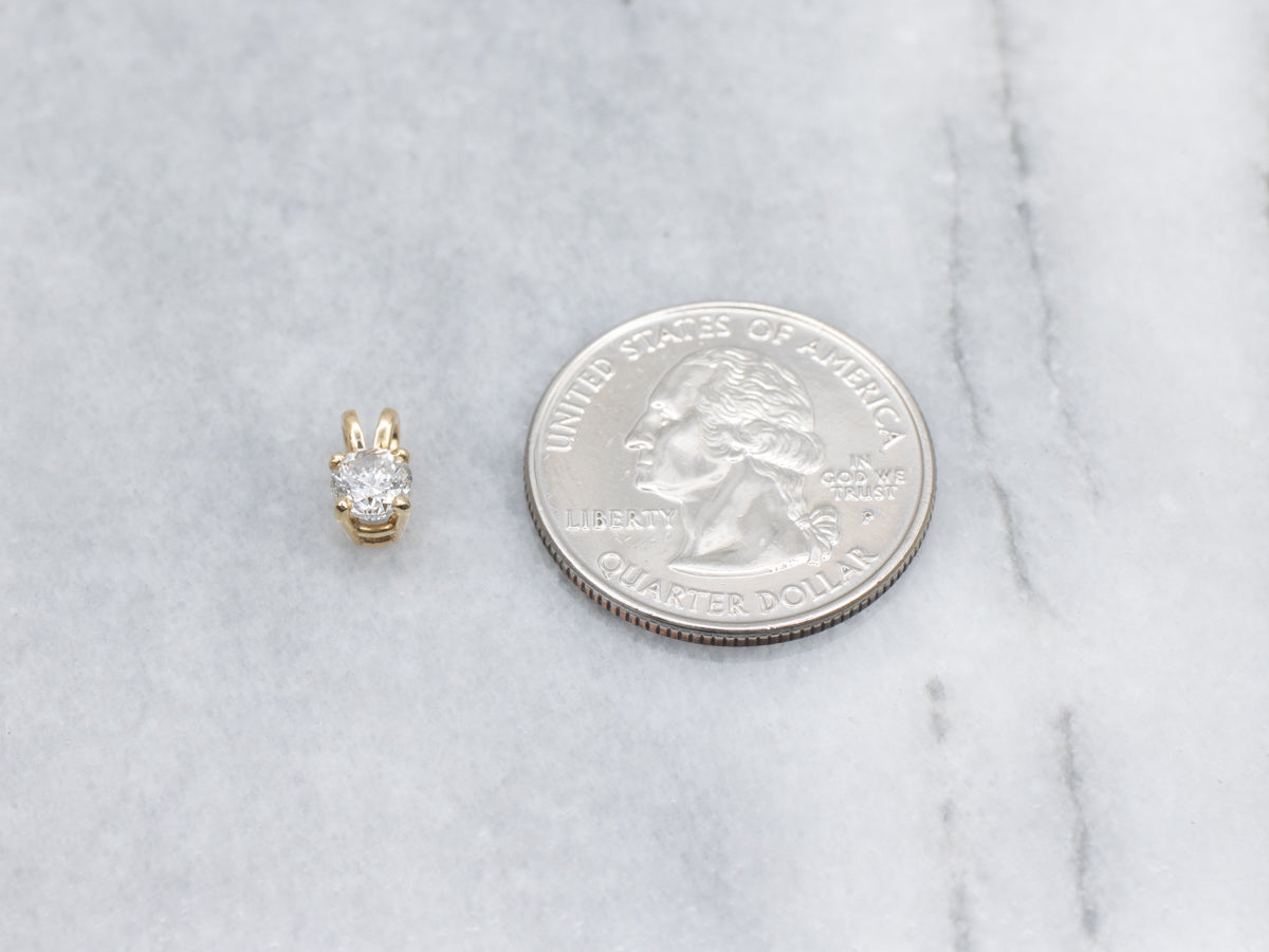 Simple Round Brilliant Diamond Solitaire Pendant
