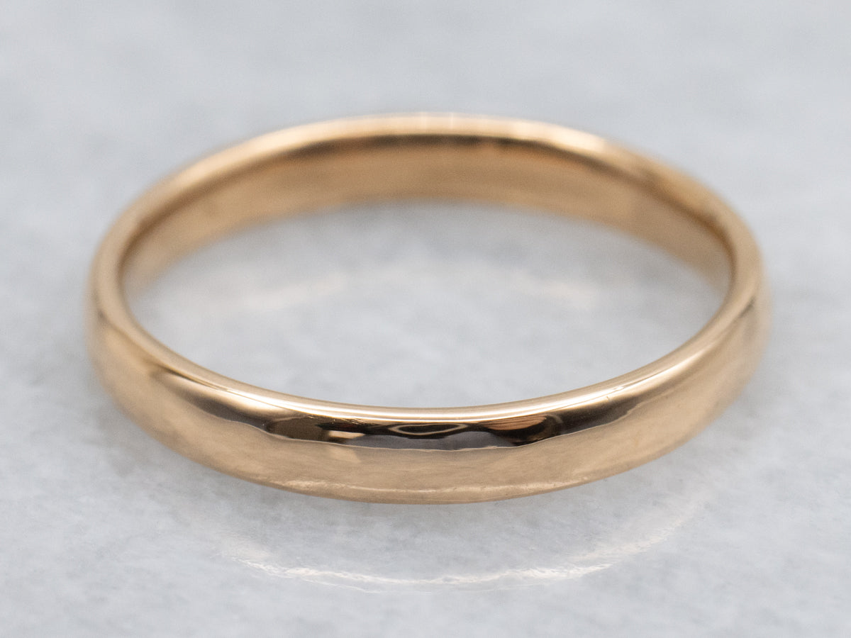 Simple 22-Karat Gold Wedding Band