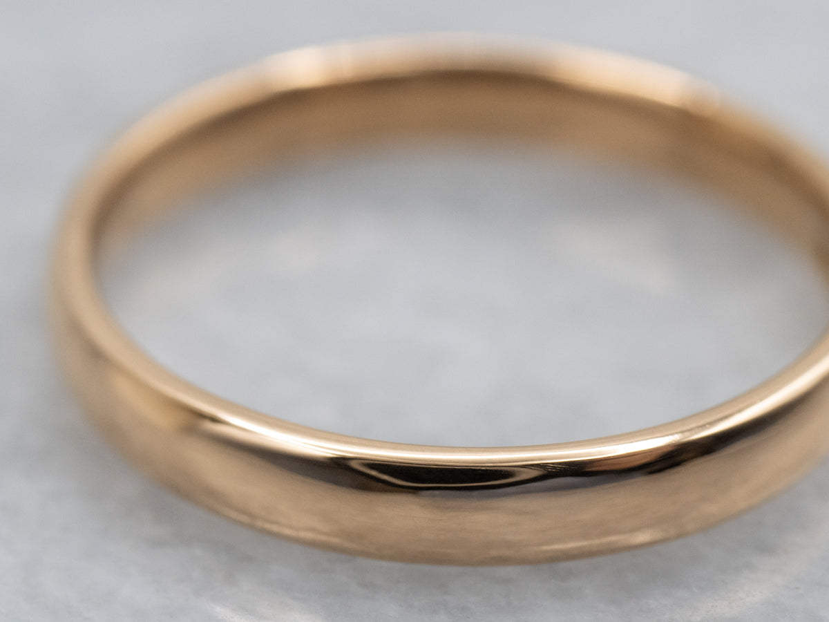 Simple 22-Karat Gold Wedding Band