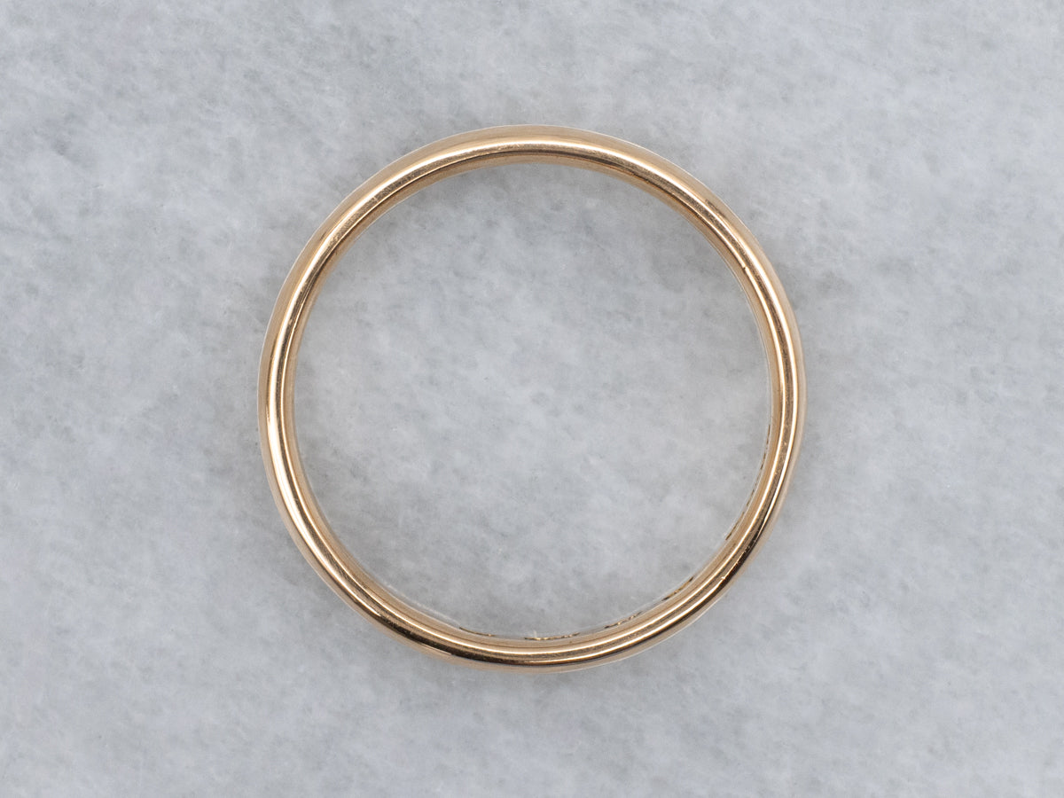 Simple 22-Karat Gold Wedding Band
