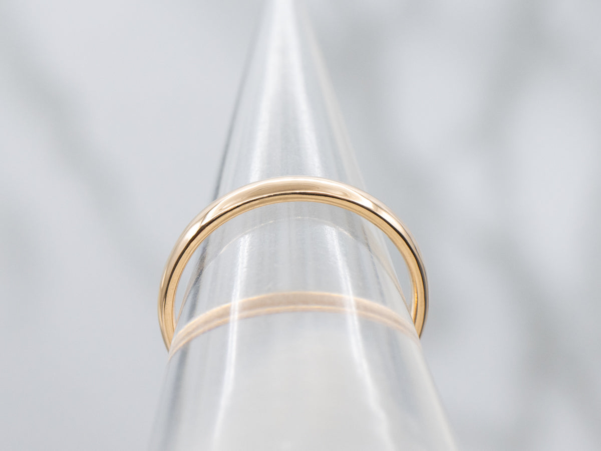 Simple 22-Karat Gold Wedding Band