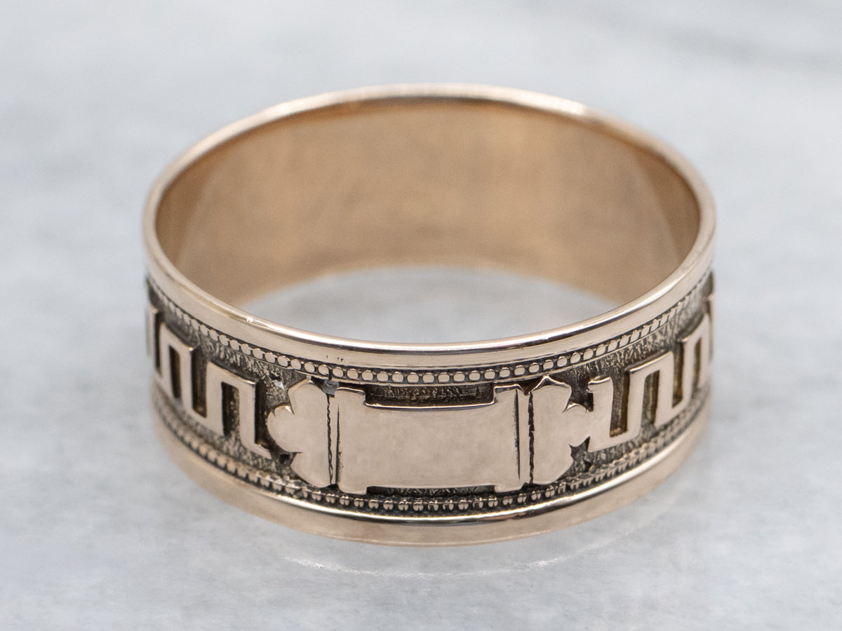 Victorian Rose Gold Patterned Cigar Band