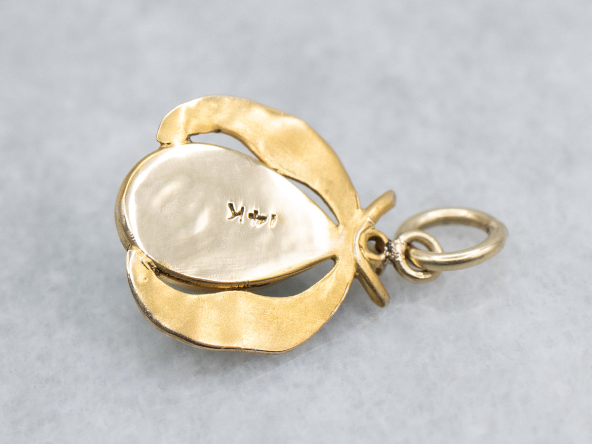 Amazonite and Pearl Gold Feather Stickpin Conversion Pendant