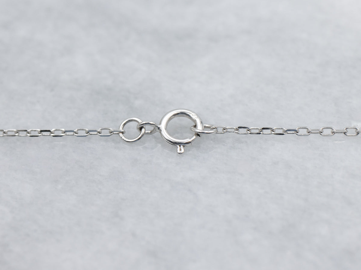 Sparkling V-Shaped Diamond Pendant Necklace