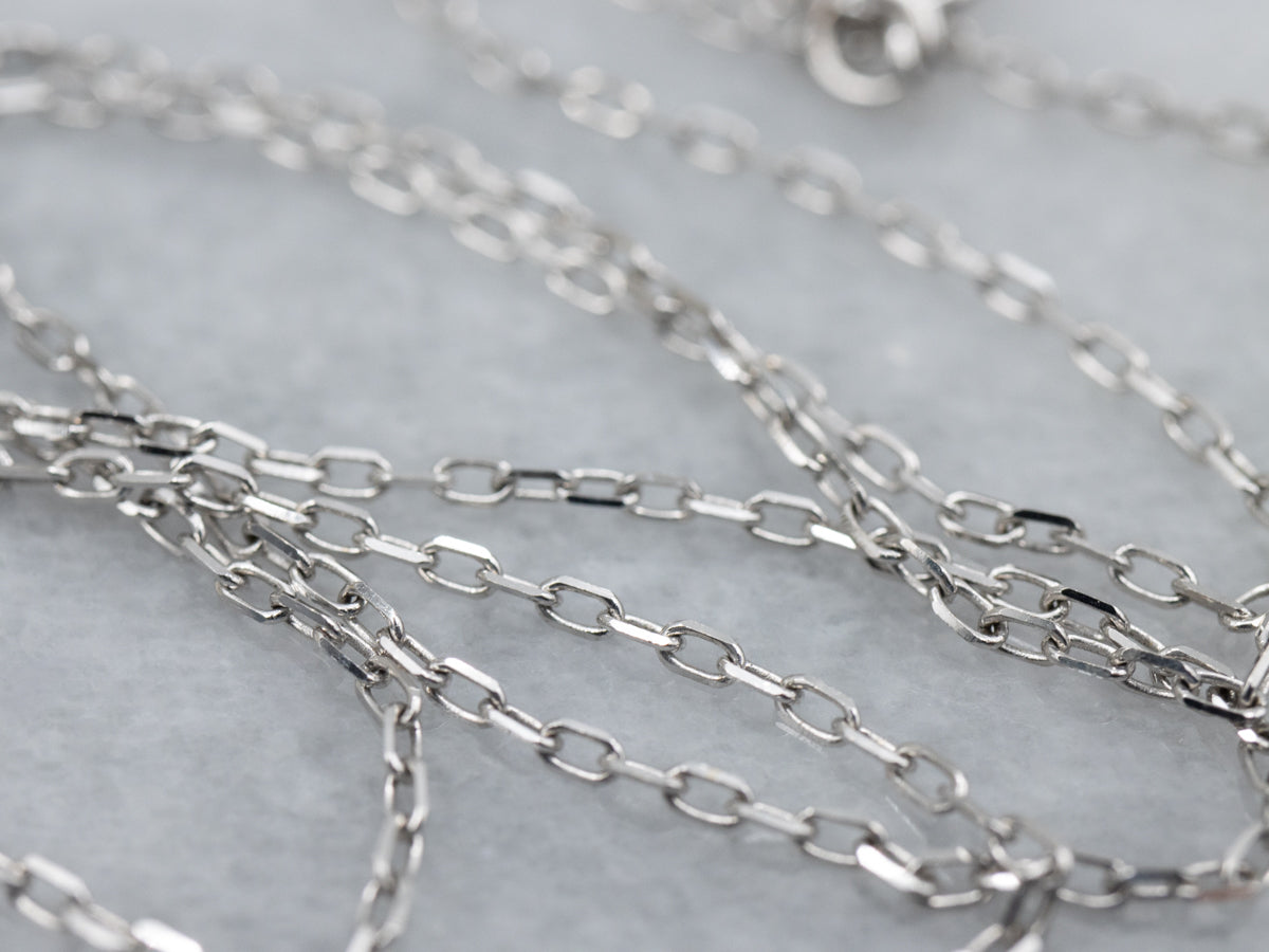 Sparkling V-Shaped Diamond Pendant Necklace