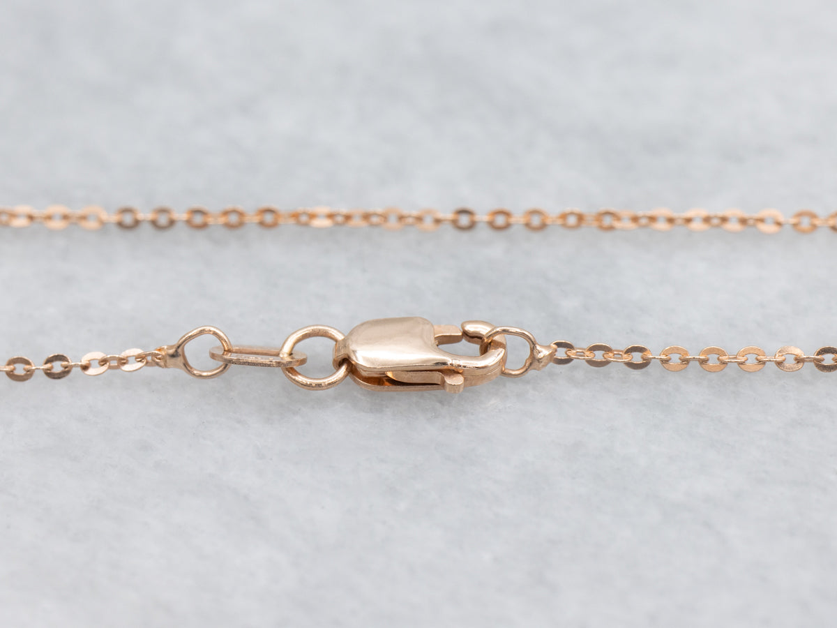 Italian Rose Gold Cable Link Chain with Lobster Clasp