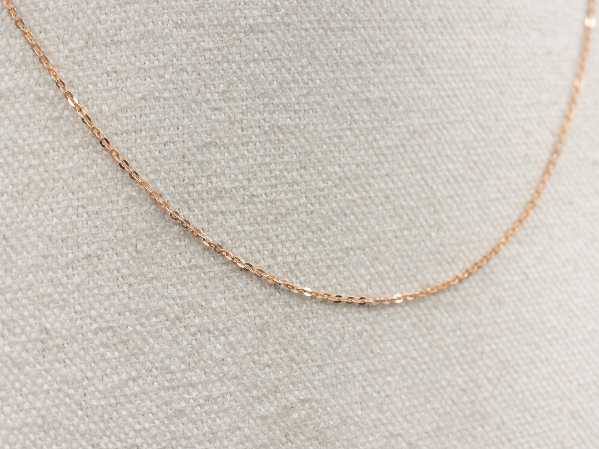 Italian Rose Gold Cable Link Chain with Lobster Clasp
