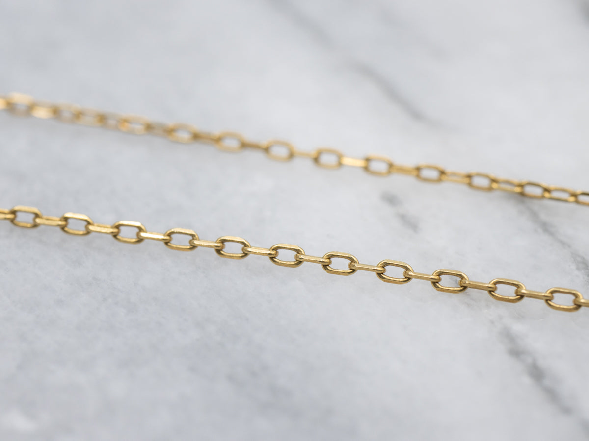 18-Karat Yellow Gold Cable Chain with Spring Clasp