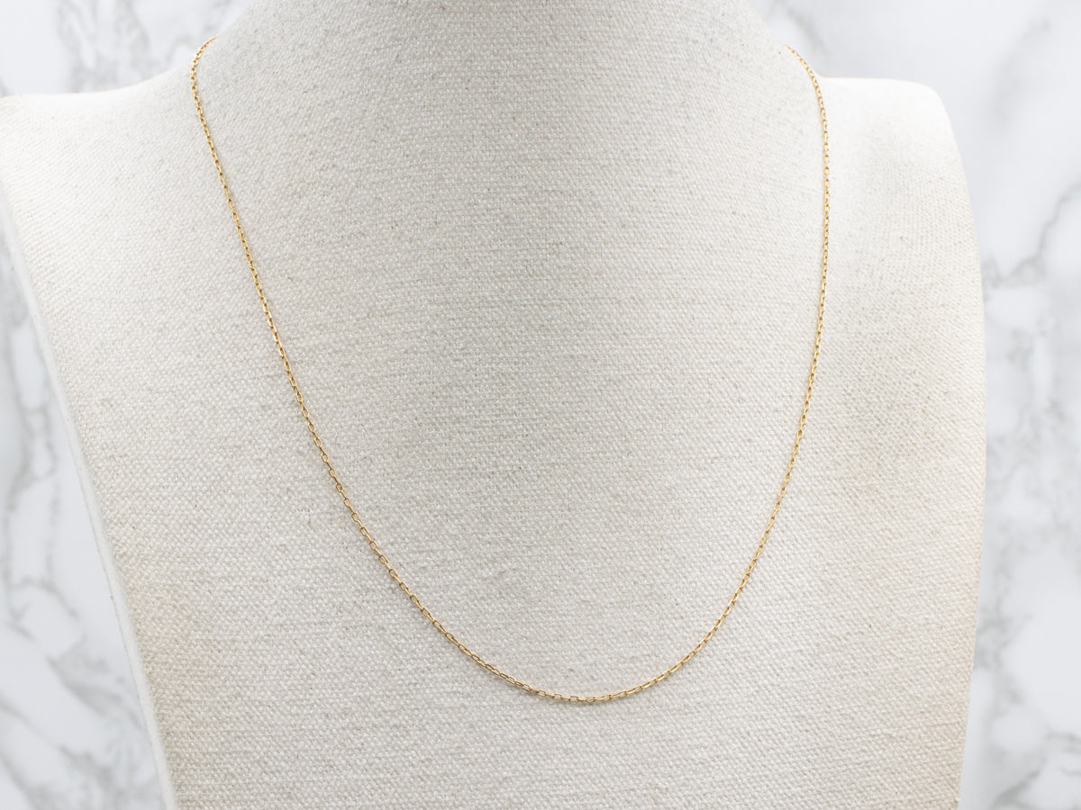 18-Karat Yellow Gold Cable Chain with Spring Clasp