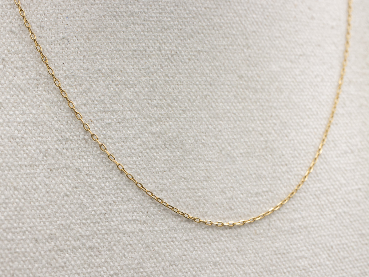 18-Karat Yellow Gold Cable Chain with Spring Clasp