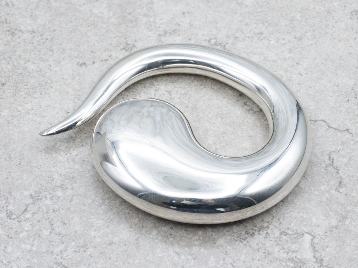 Sterling Silver Tiffany & Co. 1981 Elsa Peretti Abstract Pendant or Buckle