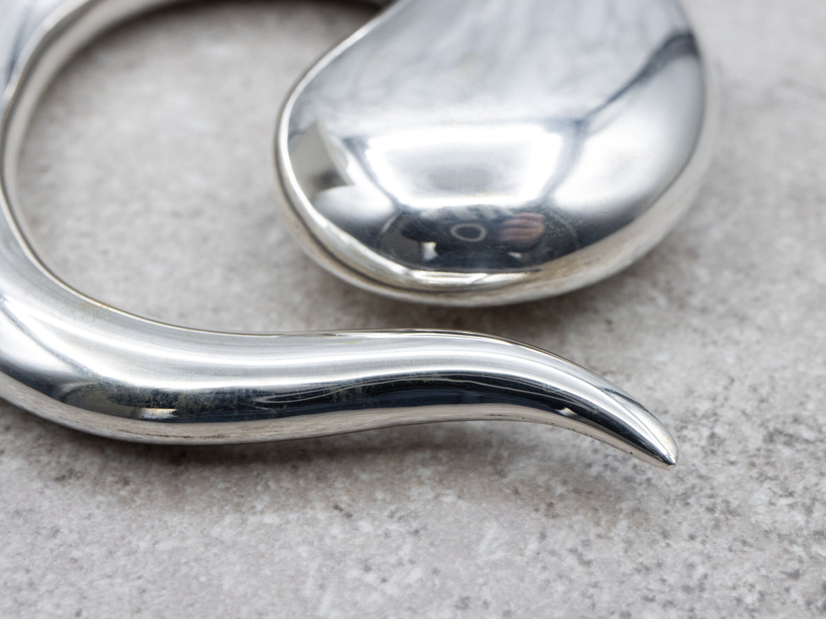 Sterling Silver Tiffany & Co. 1981 Elsa Peretti Abstract Pendant or Buckle