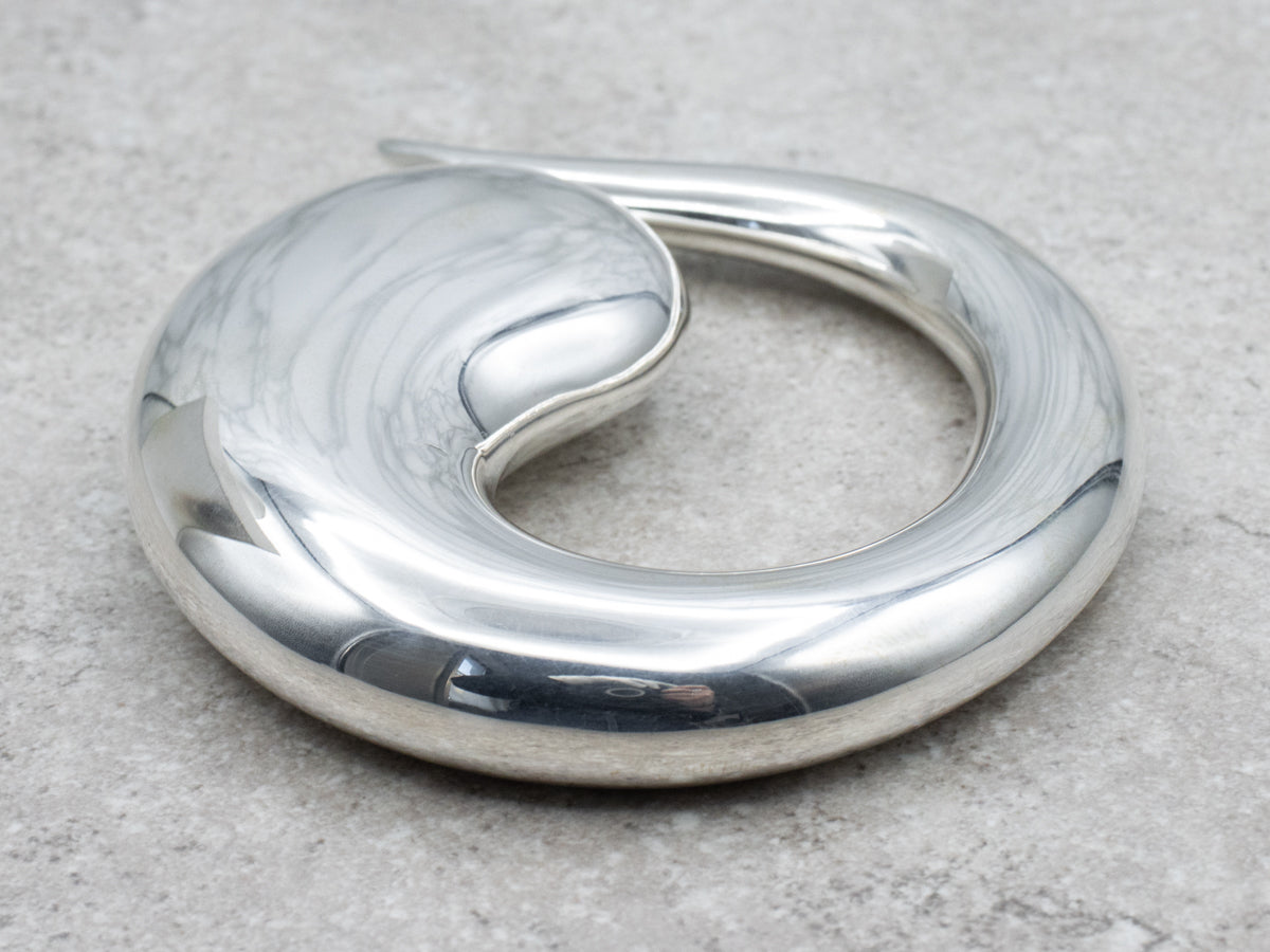 Sterling Silver Tiffany & Co. 1981 Elsa Peretti Abstract Pendant or Buckle